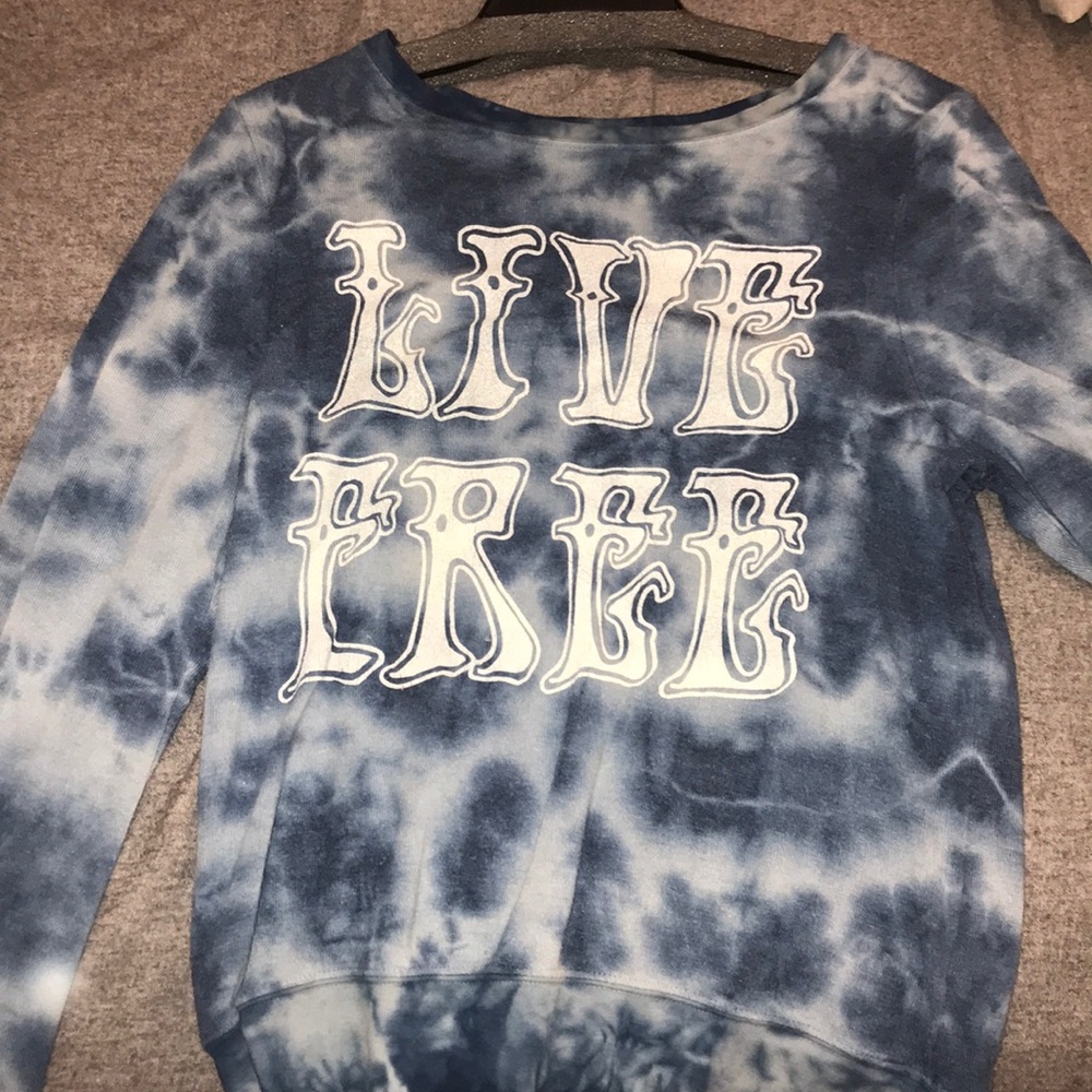 Wildfox RARE live free tie dye jumper sweater